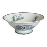 Antique ironware salad bowl, Marine model – Creil et M factory