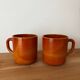 Vintage set of 2 Arcopal volcano mugs and bowls