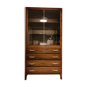 Vitrine commode bois