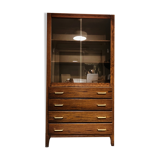Vitrine commode bois année 70