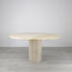 Travertine dining table design Jean-Charles Roche Bobois vintage 70s