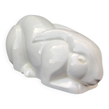 Cracked earthenware rabbit, Lemanceau, Saint Clément