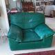 Sofa set and a green leather armchair - 1990s style - Duvivier brand