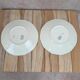 Set of 2 antique ironstone saucers from Badonviller – Cobalt blue Art Deco