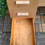 Art Deco dressing table in raw oak produced by Tatra Nabytok Czechoslovakia 1950