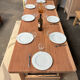 Exotic wood farmhouse table