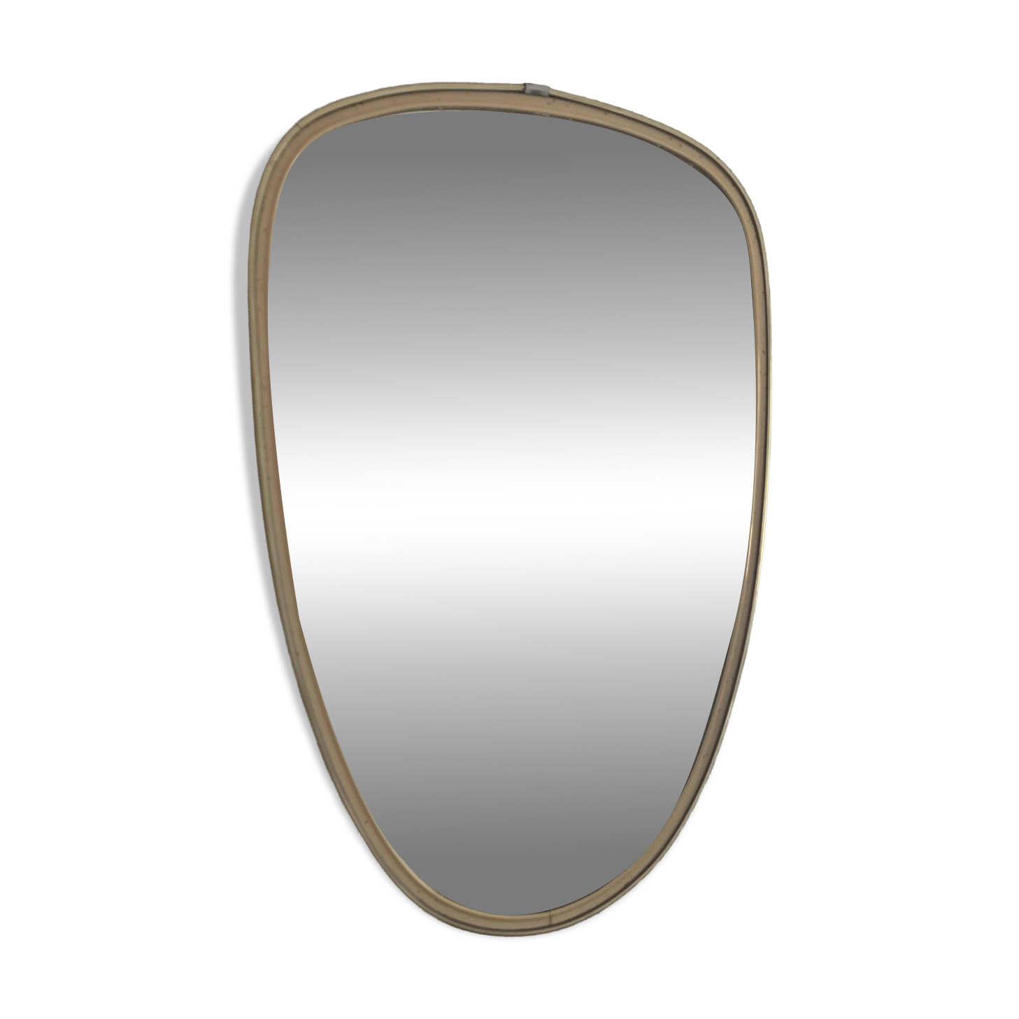 Vintage 1960s mirror, asymmetrical free-form rearview mirror - 40 x 26 cm