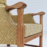 1960s, Danish design, highback armchair, furniture fabric, oak wood.