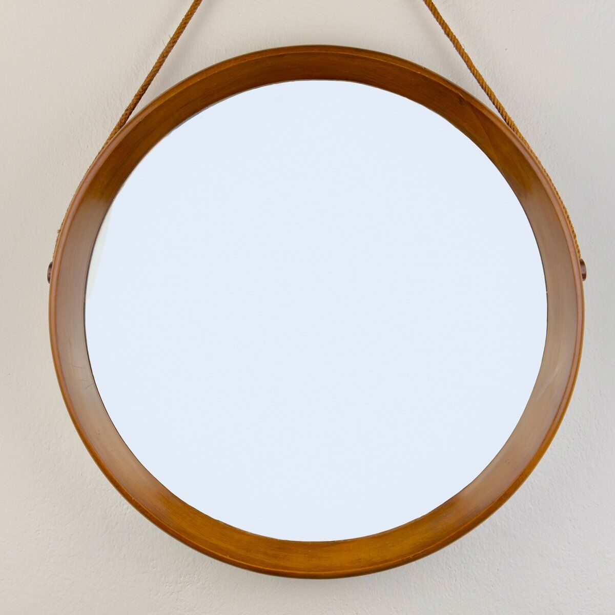Mid-century wall mirror in teak, Italy, 1960s