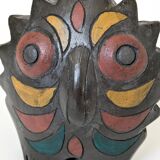 Mexican Pottery Owl from the 70s | Barro Negro Oaxaca | Midcentury