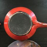 Pair of red cups and saucers
