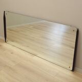 Mirror in mahogany frame, Italian design, 1970s, production: Italy