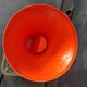 Stamp vintage orange 70's tamtam stool with black foam pad
