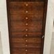 19th century mahogany and veneer cardboard or notary cabinet