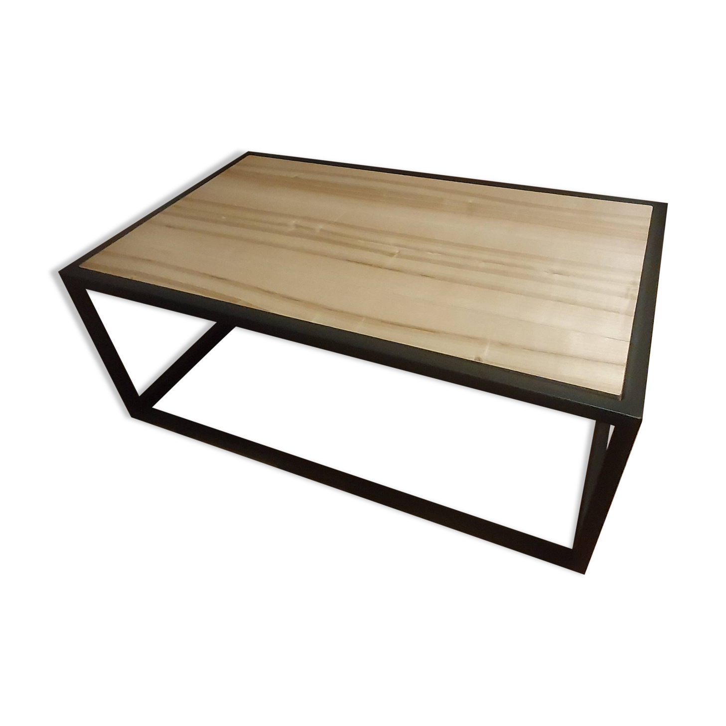 coffee table wood steel