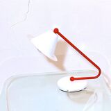 Memphis Milano lamp, red and white, 1980s Italy