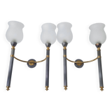 Pair of vintage 1950s torch wall lights