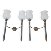 Pair of vintage 1950s torch wall lights