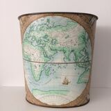 Paper basket 1960 screen-printed sheet Massilly