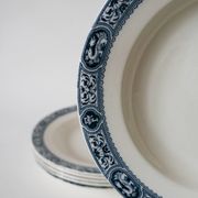 Set of 6 semi-deep plates in terre de fer salins model françois 1st 19th century