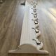 Old wall coat rack / 7 hooks / molding / baroque / white
