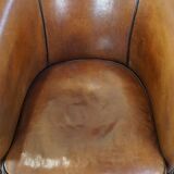 Sheep leather club armchair