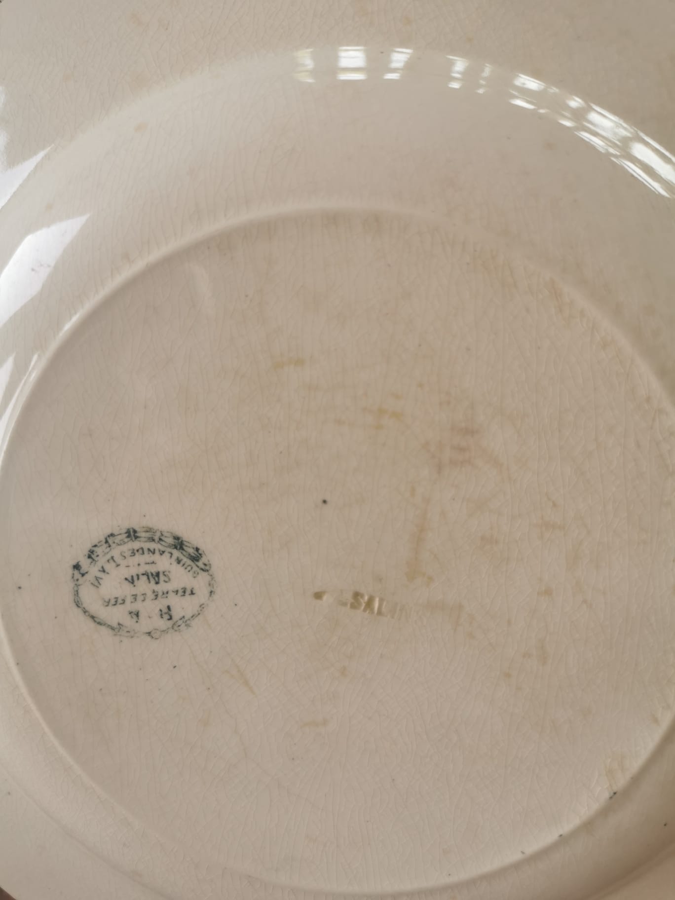 Serving of 6 plates in iron earth, Salins