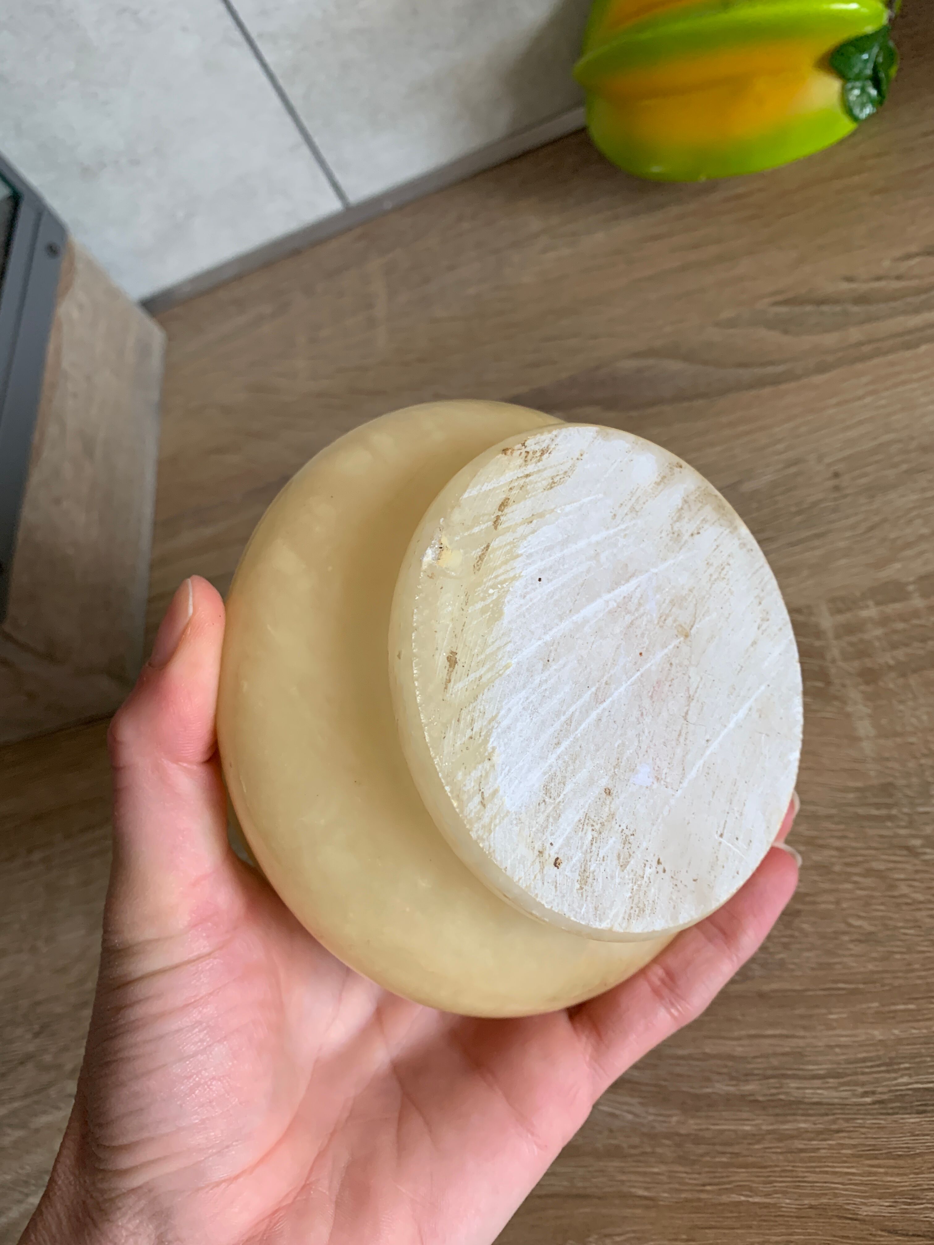 Vintage white marble box