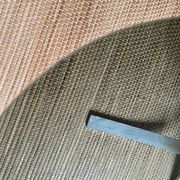 70s design coffee table in metal and smoked glass