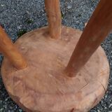 Brutalist tripod stool in ash