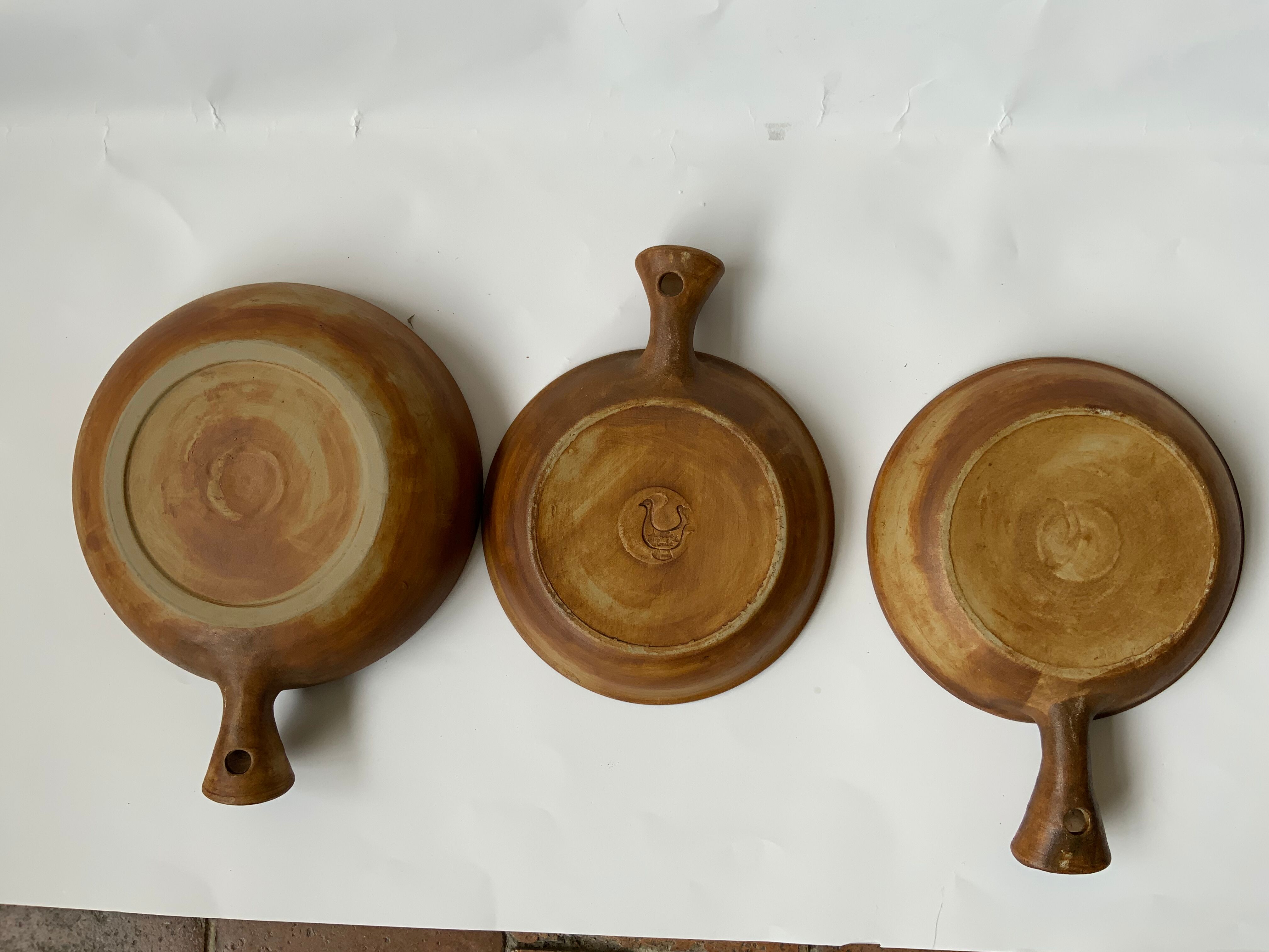 Set of 3 ramekins Pottery la Colombe