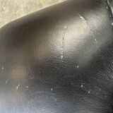 Chesterfield seat/sofa/settee in sturdy black leather