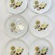 X8 floral plates mario and yellow 70s sovirel-vintage-kitchen-retri
