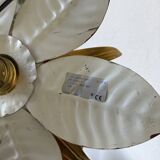 Pair of gold metal flower wall lights