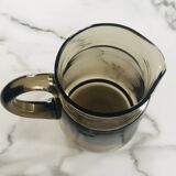 Smoked glass pitcher from the 70s