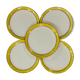 5 plates Biarritz yellow and golden