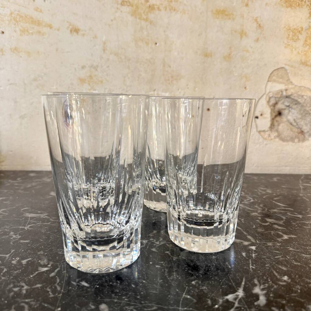 Set of 4 Baccarat Casino model orangeade glasses.