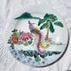 Set of 3 vintage plates gardens and Asian birds