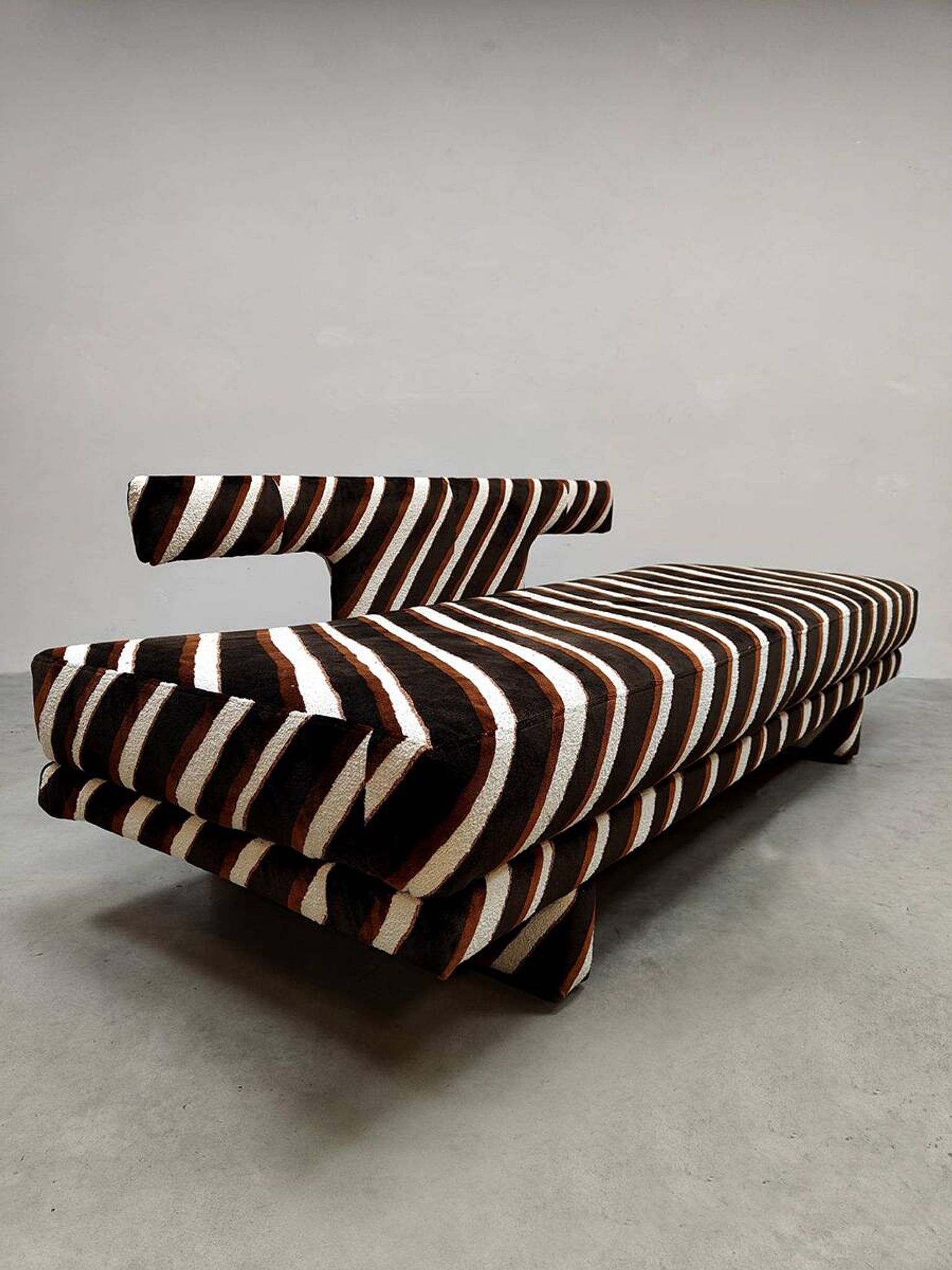 Rare vintage De Sede DS-80 sofa daybed 'stripes'