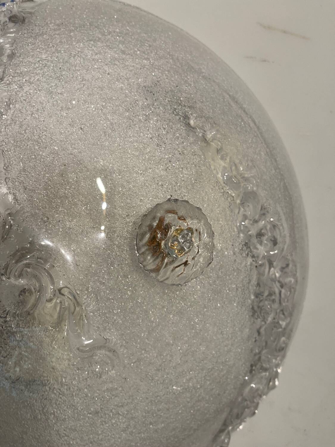 Murano Glass Flushmount Ceiling Light, Italy, 1990s