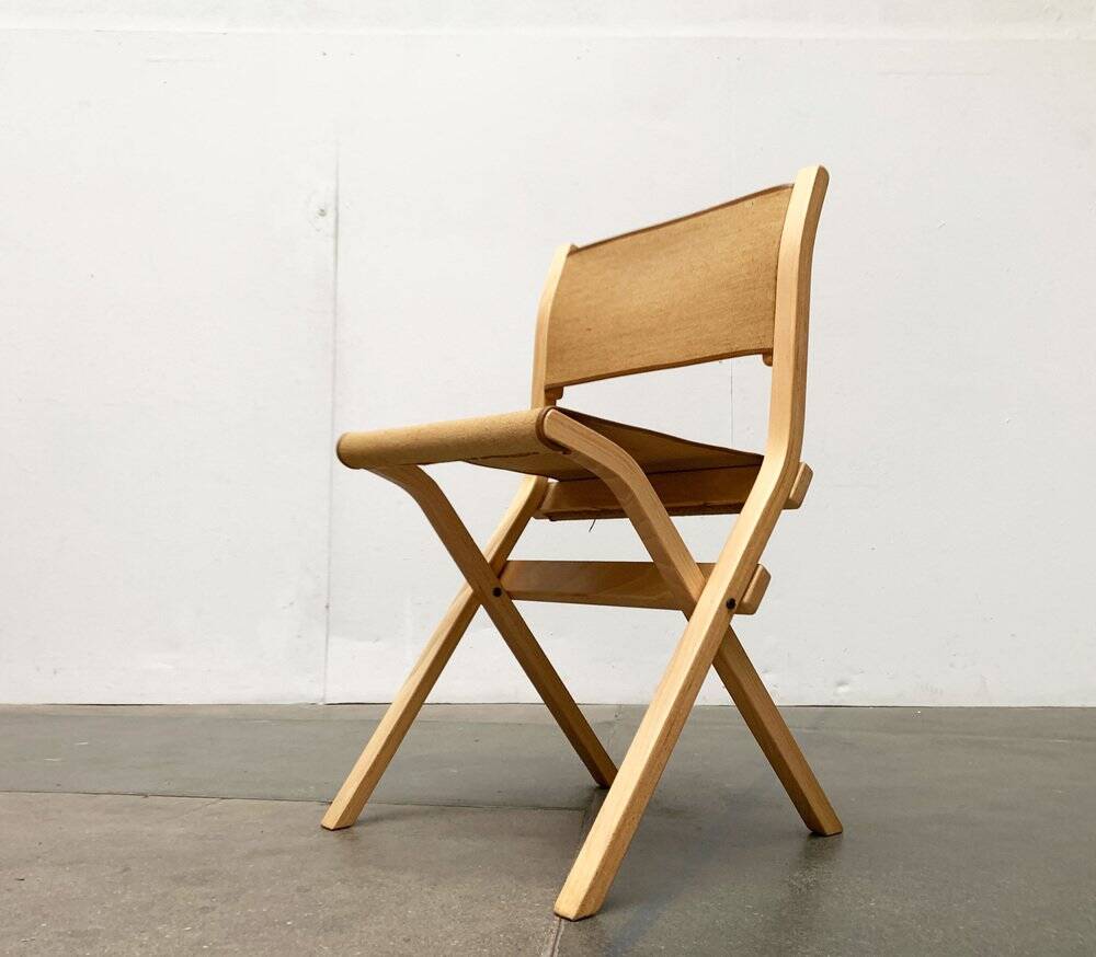 Vintage Italian folding chairs by Ilmari Tapiovaara for Olivo Italy, set of 3.