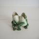 Antique double frog vase in ceramic