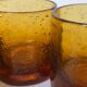 Set of 6 real Biot glass handmade