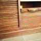 Meuble classeur à triple rideau vintage en bois