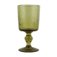 Bougeoir à pied en verre bullé de Biot vert