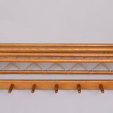 Solid Oak hanging Coatrack Johan Wulfers 1950s Holland