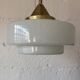Lustre Art Déco opaline style Bauhaus