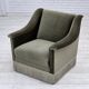 Fauteuil danois des années 1970, velours vert d'origine, bois de hêtre.