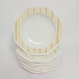 Set of 10 Moulin des loups soup plates