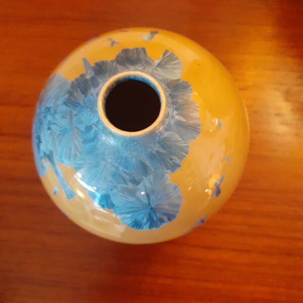 Soliflore en céramique à effet de cristallisation